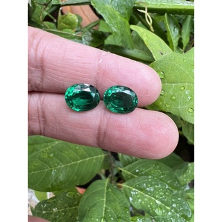 Nano Green Emerald 7x5mm 2pieces