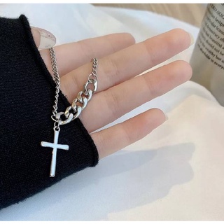 ส่งจาก🇹🇭สร้อยคอ Silver Chain Cross จี้ไม้กางเขน