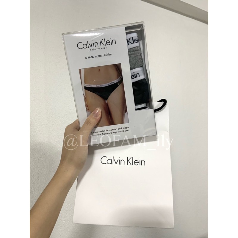 💯กางเกงในCK Calvin Klein 3ชิ้น พร้อมถุงกระดาษจากแบรนด์ ของแท้100%