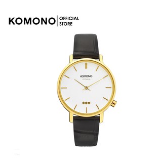 KOMONO Watch Harlow Croco Black สายหนัง ปั้มลายจระเข้ สีดำ