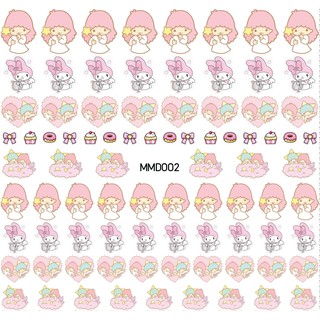 สติ๊กเกอร์ติดเล็บลอกลายน้ำลาย My Melody- MMD002