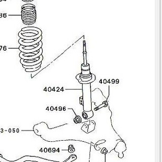 โช๊คอัพหน้า TRITON ไทรทัน Mitsubishi แท้เบิกศูนย์ รหัส 56110W000P