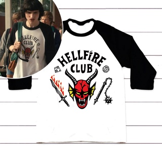 【พร้อมส่ง/On Hand】เสื้อยืดคอสเพลย์ ลาย Stranger Things Season 4 Hellfire Club สําหรับผู้ชาย และผู้หญิง