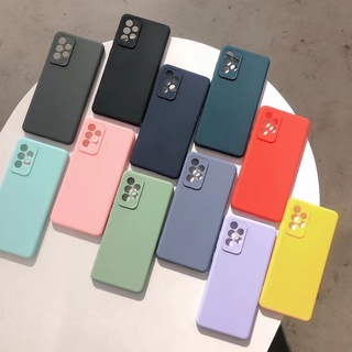 เคสยาง เคสซิลิโคสนิ่มกันกล้อง สีทึบ สีลูกกวาด บาง TPU เคส samsung A13 4g A53 5g A73 5g A33 5g