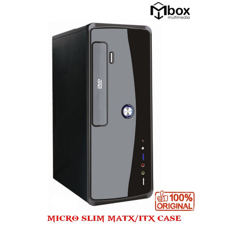 Mbox MICRO ATX SLIM CASE MATX/ITX พร้อม SFX MICRO POWER SUPPLY 550W