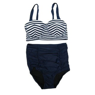 Easy Swim ชุดว่ายน้ำ Two Piece (ขาว / น้ำเงิน)