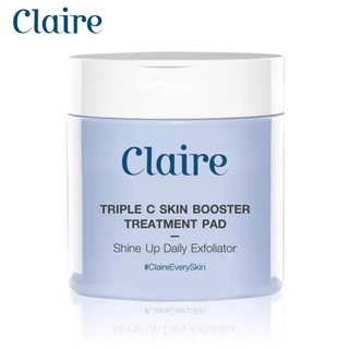 Claire Triple C Skin Booster Treatment Pad แบบกระปุก (60 แผ่น) แคลร์ เซรั่มแผ่น แผ่นสำลี 2 หน้า ชนิดพิเศษ