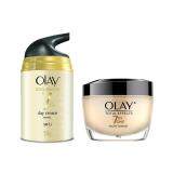 Olay Total Effect 7in1 Day Cream normal SPF15 50g.+ OLAY Total Effects 7 in One Night Cream50g.(แพ็คคู่เดย์ครีม+ไนท์ครีม #10