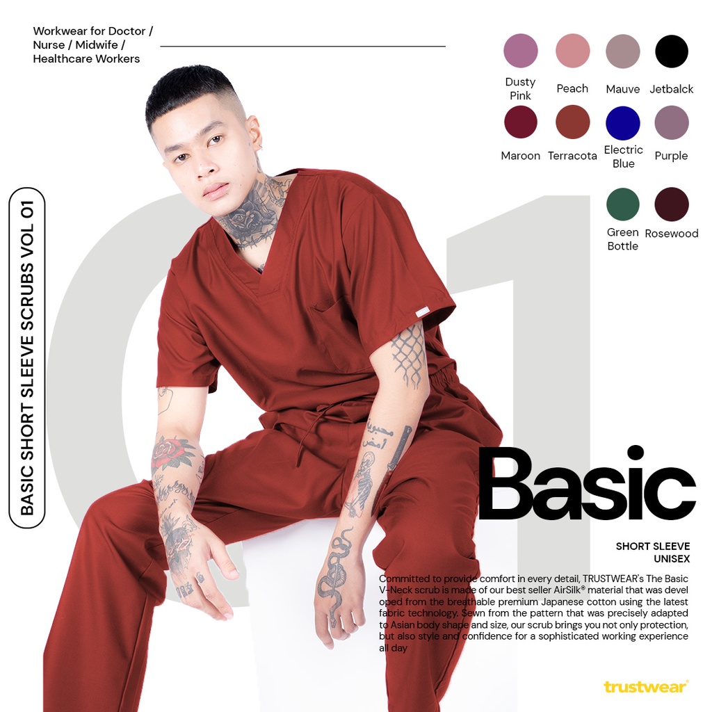 Doctors Scrub/Set OKA OK Nurse/Doctor Short Sleeve Scrub Pants I