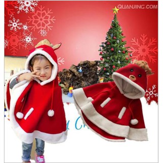 พร้อมส่ง ชุดเด็ก ชุดซานตาครอส ชุดแซนตี้ ชุดคริสต์มาส ชุดคลุมหัวกวาง Santy Santa claus Christmas Costumes