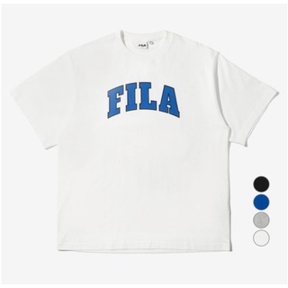 Fila เสื้อยืดแขนสั้น ลายโลโก้ ของแท้ 100% สําหรับทุกเพศ