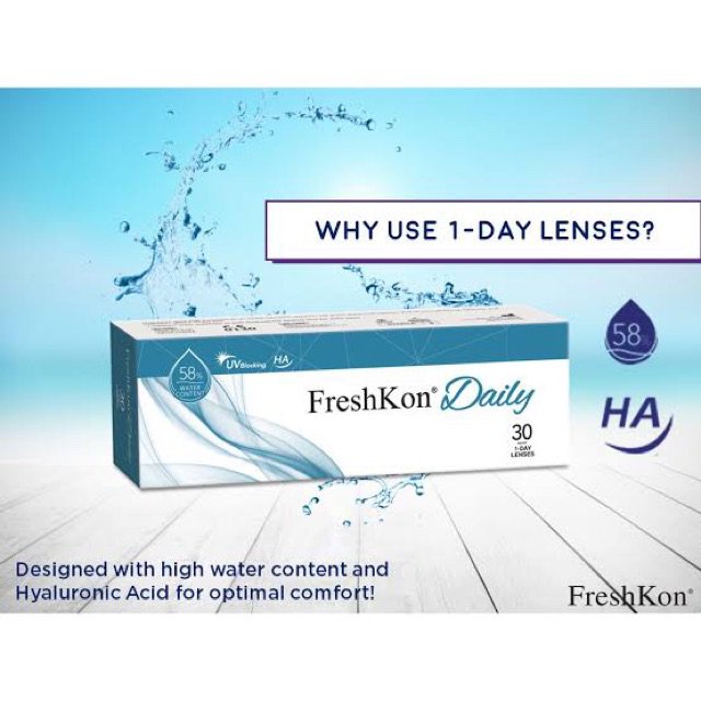 (40pcs) FreshKon Daily Clear 1 Day Disposable Lens Tx63 - sybbyyao0b ...