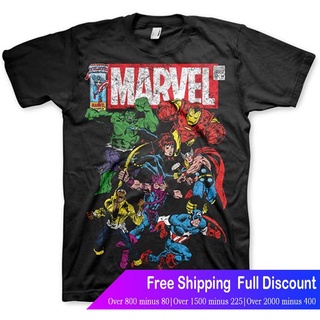 เสื้อยืดผ้าฝ้ายพิมพ์ลายแฟชั่น เสื้อยืดลำลอง Marvel Officially Licensed Comics Comics - Team-Up 3XL,4XL,5XL Mens T-Shirt