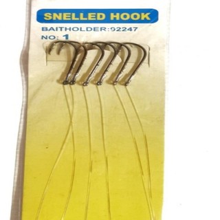 เบ็ด มีห่วงเงี่ยงหลัง snelled hook laser