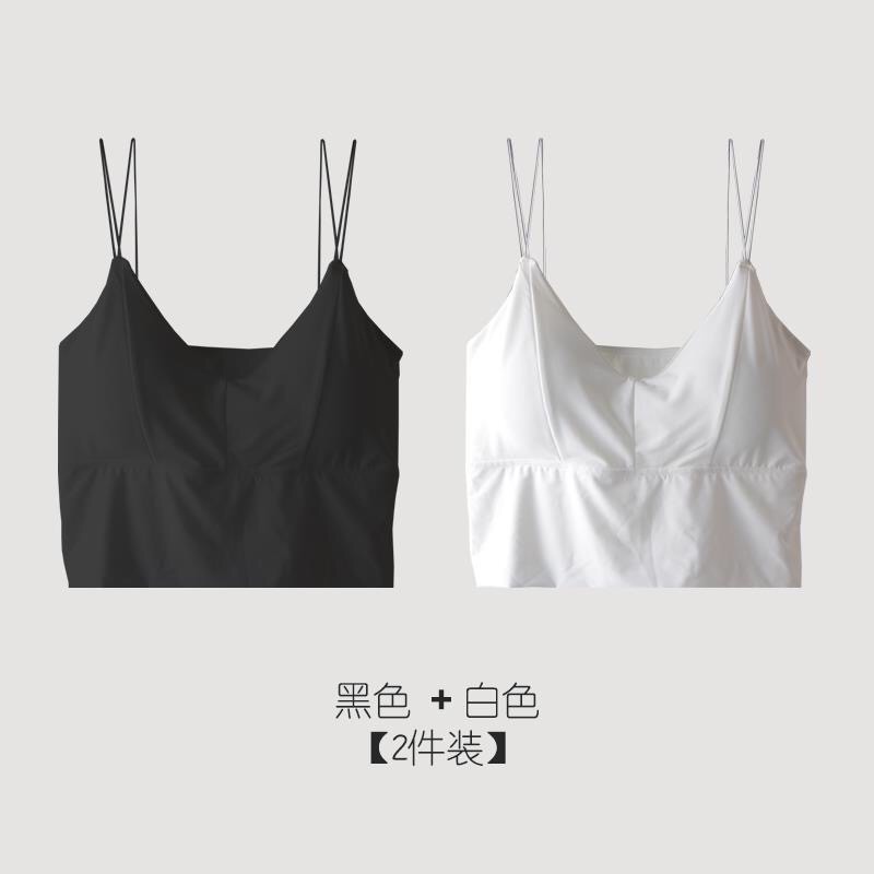 เสื้อสายเดี่ยว รุ่น380 คอวี สายฝอ บราสายคู่ เสื้อซับใน ผ้านิ่ม ใส่สบาย สินค้าพร้อมส่ง 👙👙