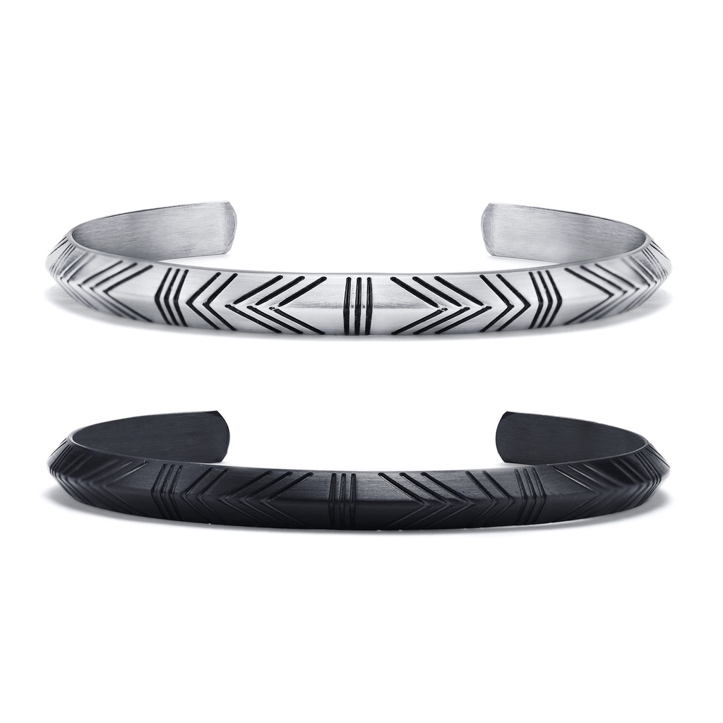 VNOX เครื่องประดับ กําไลข้อมือสแตนเลส เหมาะกับเทศกาลสตรีท สไตล์วินเทจ สําหรับผู้ชาย