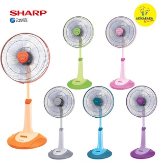 SHARP พัดลมชาร์ปตั้งพื้น (สไลด์) 16 นิ้วรุ่น PJ-SL163 สีเทา