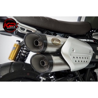 ท่อ ZARD FOR TRIUMPH SCRAMBLE 1200 SLIP ON ปลายคาร์บอน