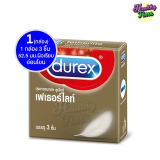 Durex Fetherlite ถุงยางอนามัยโปร่งแสง เฟเธอร์ไลท์ 3ชิ้น/กล่อง ( 1 กล่อง)