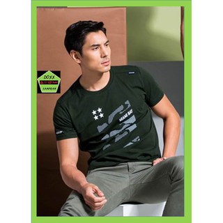 Miami bay เสื้อคอกลมชาย รุ่น Warior สีเขียวแก่