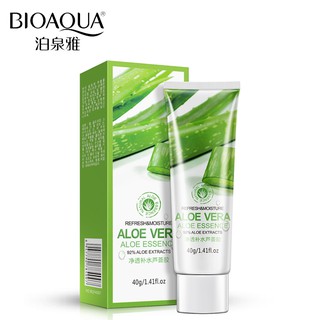 Bioaqua Aloe Vera Aloe Essence 92% 40g. เจลว่านหางจระเข้ ลดสิว อโลเวร่าเจล ว่านหางจระเข้ เซรั่มลดสิว เซรั่มหน้าใส