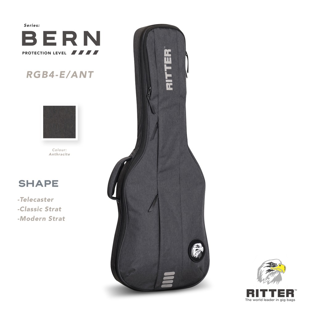 (ส่งฟรี)Ritter BERN 4 "Anthracite"  กระเป๋ากีตาร์ไฟฟ้าทรง Strat/Telecaster
