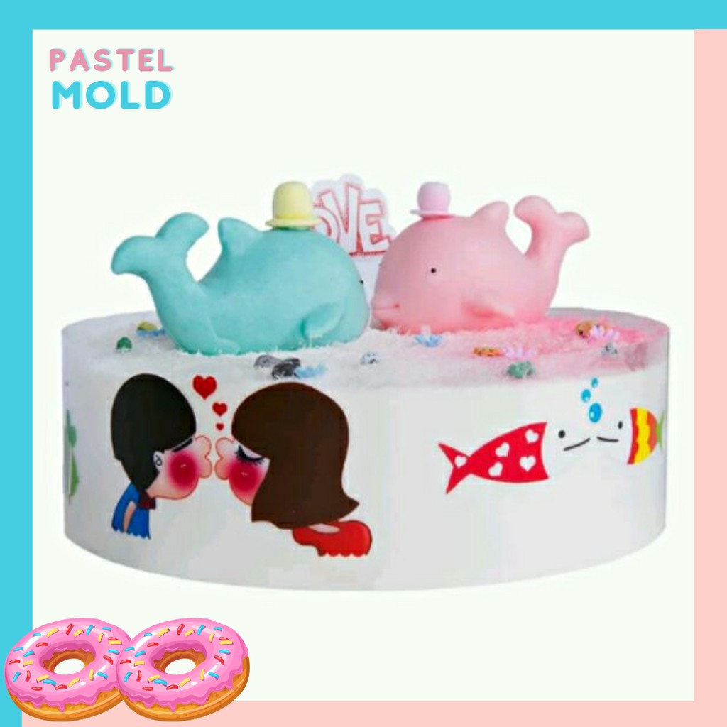 Mold Pastel พิมพ์ซิลิโคนปลาโลมา3D ทำวุ้น ช๊อคโกแลต ตกแต่งเทียนหอม สุดปัง สุดน่ารักมาก รีบมาตำกันนะจ๊ะ  #ห้ามพลาด !! - รูปที่ 2