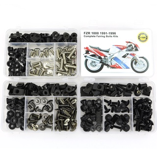 Fit For Yamaha FZR 1000 1991-1996 Motorcycle Complete Full Fairing Bolts Kit Screws Steel Clips Speed Nuts Covering Bolt