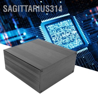 Sagittarius314 👍แปรงสีดำออกไซด์แยกประเภทอลูมิเนียมระบายความร้อนกรณีตู้อิเล็กทรอนิกส์กล่องสำหรับเครื่องขยายเสียง GPS