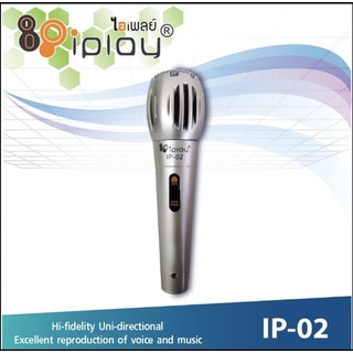 ไมโครโฟน Microphone dynamic iplay รุ่น ip-02 สีดำ