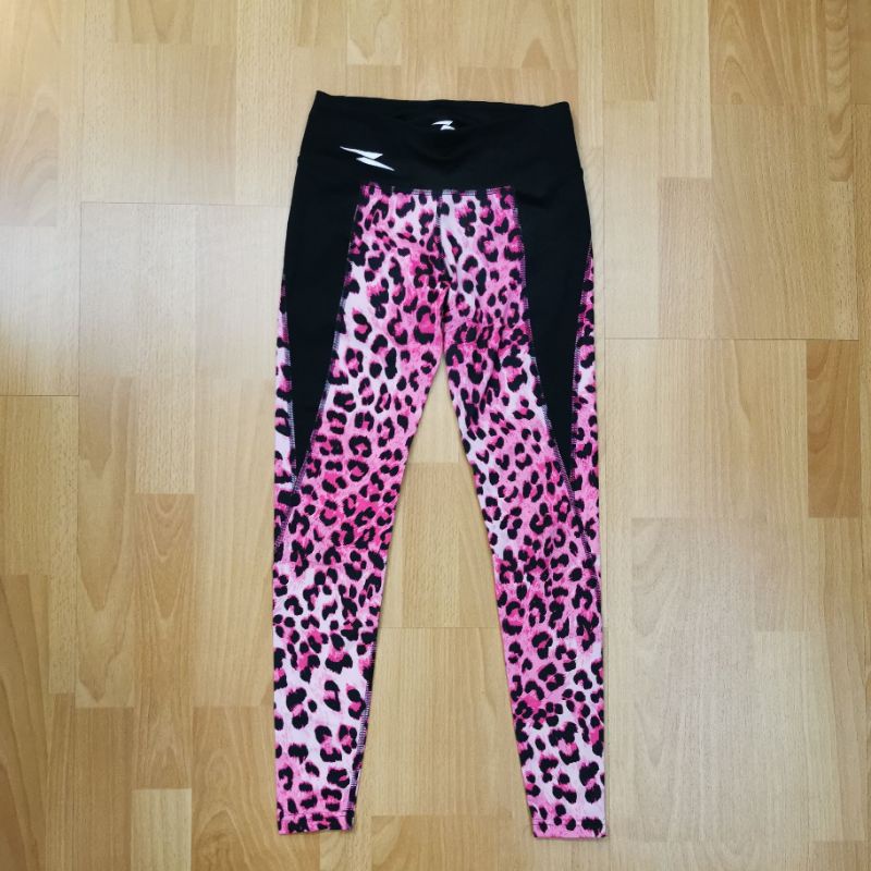 เลกกิ้งออกกำลังกายลายเสือสีชมพู Zanim (s)