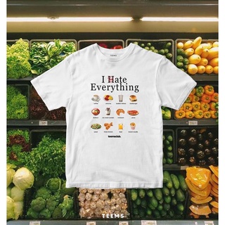 เสื้อยืดผ้าฝ้ายพิมพ์ลายเสื้อยืดคอกลมTeemsclub - I ate everythingS-3XL