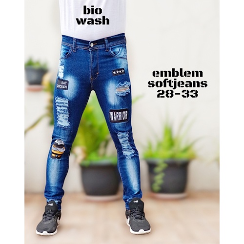 Long JEANS Men & 39;s กางเกงยีนส์ Bikers Boys Lepis Slim fit Skinny Pencil Standard Regular Authenti