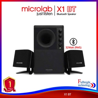 Microlab X1BT Bluetooth Speaker 2.1 Ch. (32 Watt) ลำโพงบลูทูธ สำหรับคอมพิวเตอร์ พร้อมซับวูฟเฟอร์ ระบบเสียง 2.1 รับประกันศูนย์ไทย 1 ปี