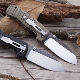 มีดพับ (folding knife) มีดแคมป์ มีดพก Petrified Fish PF714 ของแท้ ใบ 4.3" เหล็ก AUS-8, Liner lock ด้าม G10, EDC