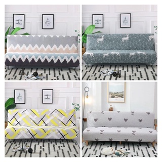 ผ้าคลุมโซฟา ผุ้าหุ้มโซฟา ปลอกโซฟา Sofa Covers Stretch Sofa Bed Covers Full Folding Armless Slipcover Couch Protect Cover