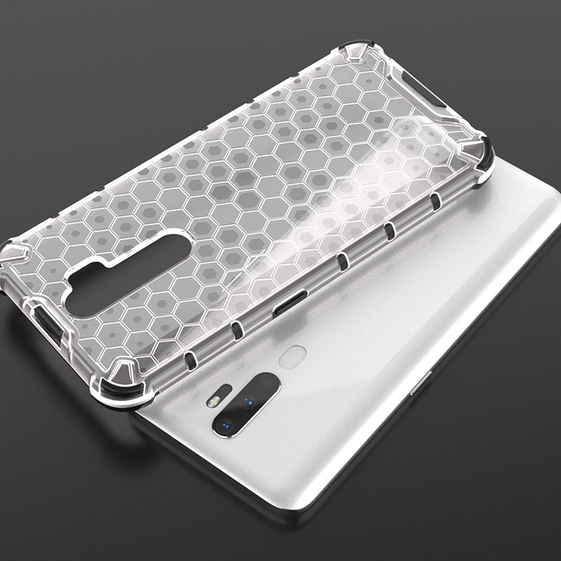 เคสโทรศัพท์แบบบางพิเศษรูปทรงรังผึ้งสําหรับ Oppo A9 2020 A5 2020 Realme 5 Pro Reno2 Z F11 Pro F9 Ultra-thin Hybrid Hard Bumper Honeycomb Phone Case