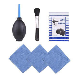 6 in 1 Dust Cleaner Camera Cleaning Kit Lens Brush+ 3pcs Cleaning Cloth+ Air Blower+ Optical Cleaning Tissue for Canon N