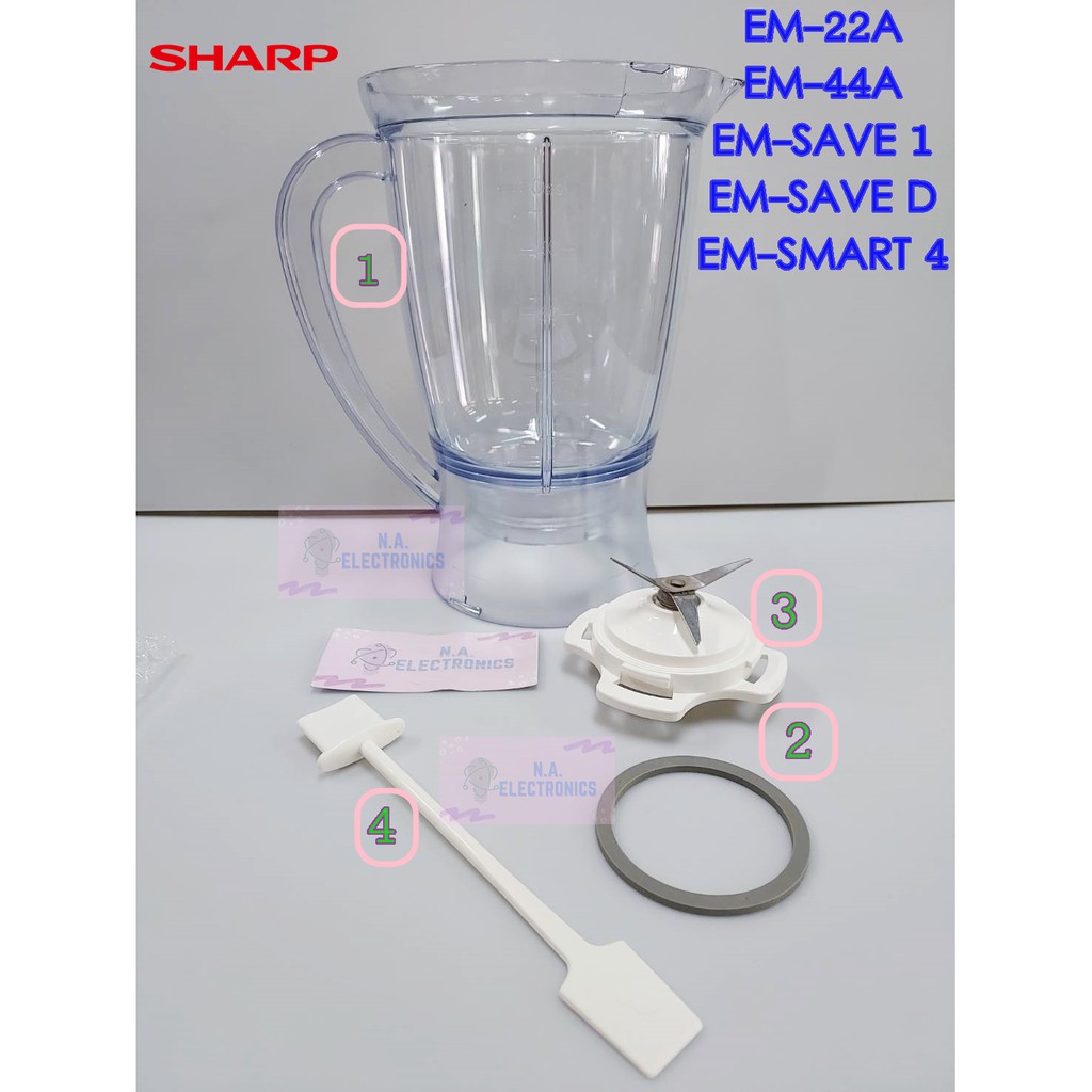 SHARP รุ่น EM-22A , EM-44A , EM-SAVE 1 ,  EM-SAVE D , EM-SMART 4 อะไหล่เครื่องปั่น *** ของแท้ ***