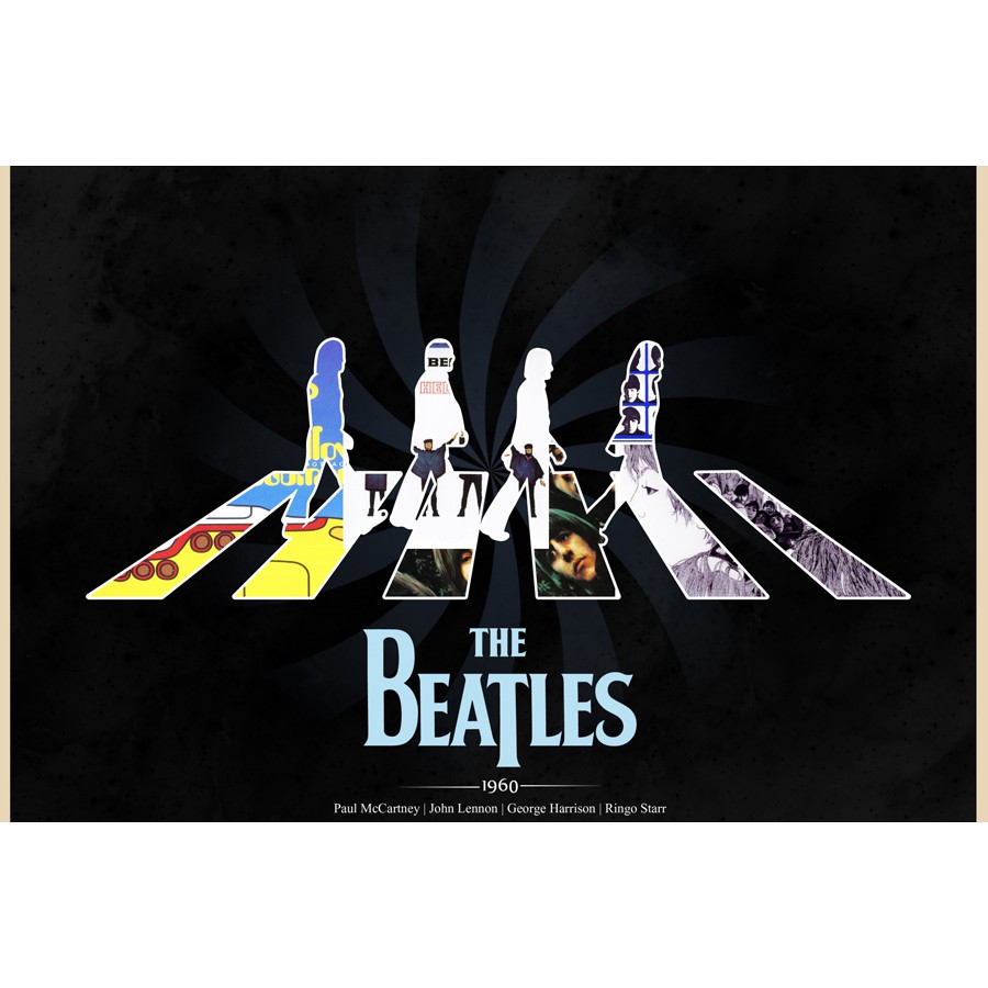 โปสเตอร์ The Beatles John Lennon Paul McCartney โปสเตอร์ วอลเปเปอร์ ตกแต่งผนัง Poster โปสเตอร์วินเทจ