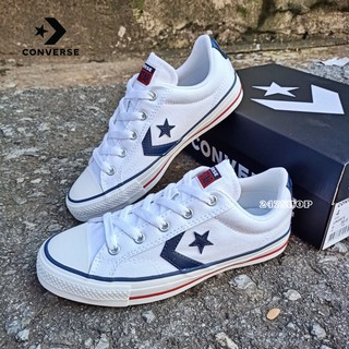 รองเท้าคอนเวิร์ส ดาวบั้ง CONVERSE รุ่น STAR PLAYER OX WHITE รหัส 14-4151CWW