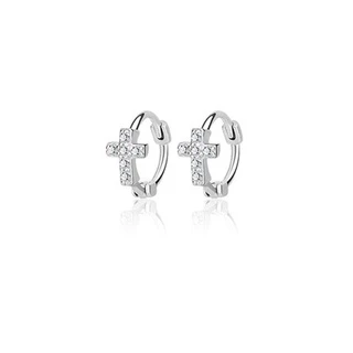 ต่างหูเพทาย Leaf Clover สําหรับผู้หญิงเงินดอกไม้ Hoop ต่างหูความงามงานแต่งงาน Jewerly ของขวัญ Pendientes
