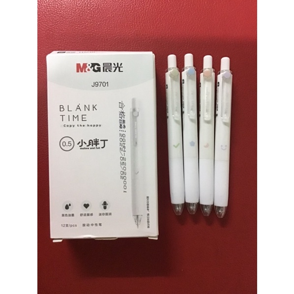 M&G J9701 BLANK TIME ปากกาเจลหมึกดำ ด้ามขาว สไตล์มินิมอล ขนาดน่ารัก