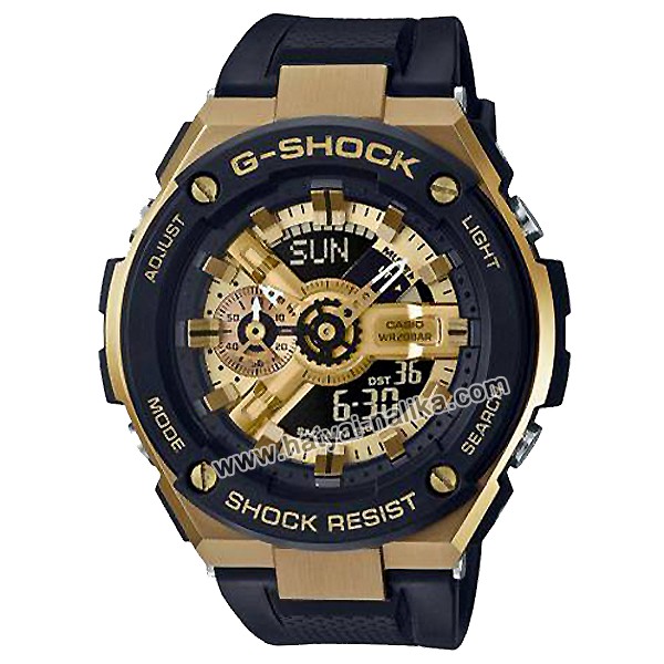 นาฬิกา Casio G-Shock G-STEEL GST-400G series รุ่น GST-400G-1A9 (สีดำทอง) ของแท้ รับประกัน1ปี
