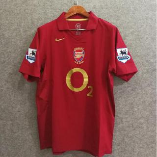 เสื้อกีฬาแขนสั้น ลายทีมชาติฟุตบอล Arsenal 2005 ชุดเหย้า สไตล์ย้อนยุค