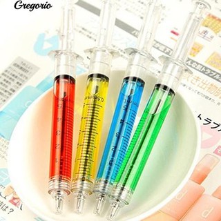Gregorio กระบอกฉีดยาทรงกระบอก Ballpen 4Pcs / Set Doctor Nurse ปากกาลูกลื่นปากกาหมึกแห้ง