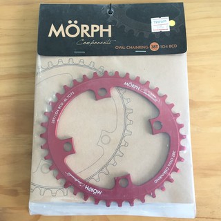 ทักรับโค้ดจ้า[TYROBIKE]- ใบจานแต่ง Morph OVAL 38T 104BCD RED 9 10 11SP COMMON15 77771309