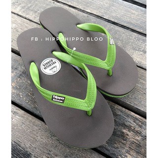 น้ำตาลเขียว Brown Green Hippo shoe รองเท้าแตะฮิปโป No36- 37-38-39-40-41-42 45-46