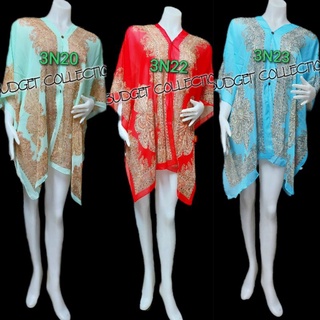 SALE!! SALE!! 3N1/THREE BUTTON BLOUSE /CHIFFON BLOUSE BEACH COVER TOPS  เสื้อเบลาส์สามปุ่ม / เสื้อชีฟอง เสื้อคลุมชายหาด