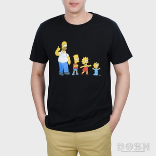 DOSH :MENS T-SHIRTSเสื้อยืด คอกลม แขนสั้น  ลิขสิทธิ์พิมพ์ลาย THE SIMPSONS รุ่นDSIMT5024-BL